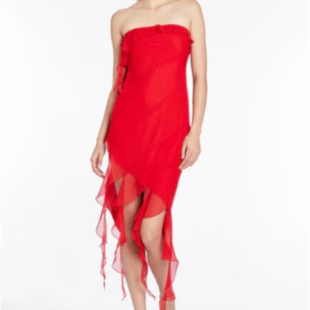 Amanda Uprichard RED Chelsey Dress XS -NWT